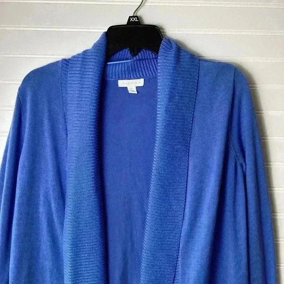 Charter Club Blue  Open Cardigan Long sleeve Size XS Soft - Picture 2 of 6